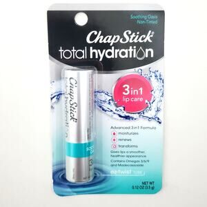 ChapStick Total Hydration 3 in 1 Soothing Oasis Lip Care Balm Twist Tube 0.12 oz